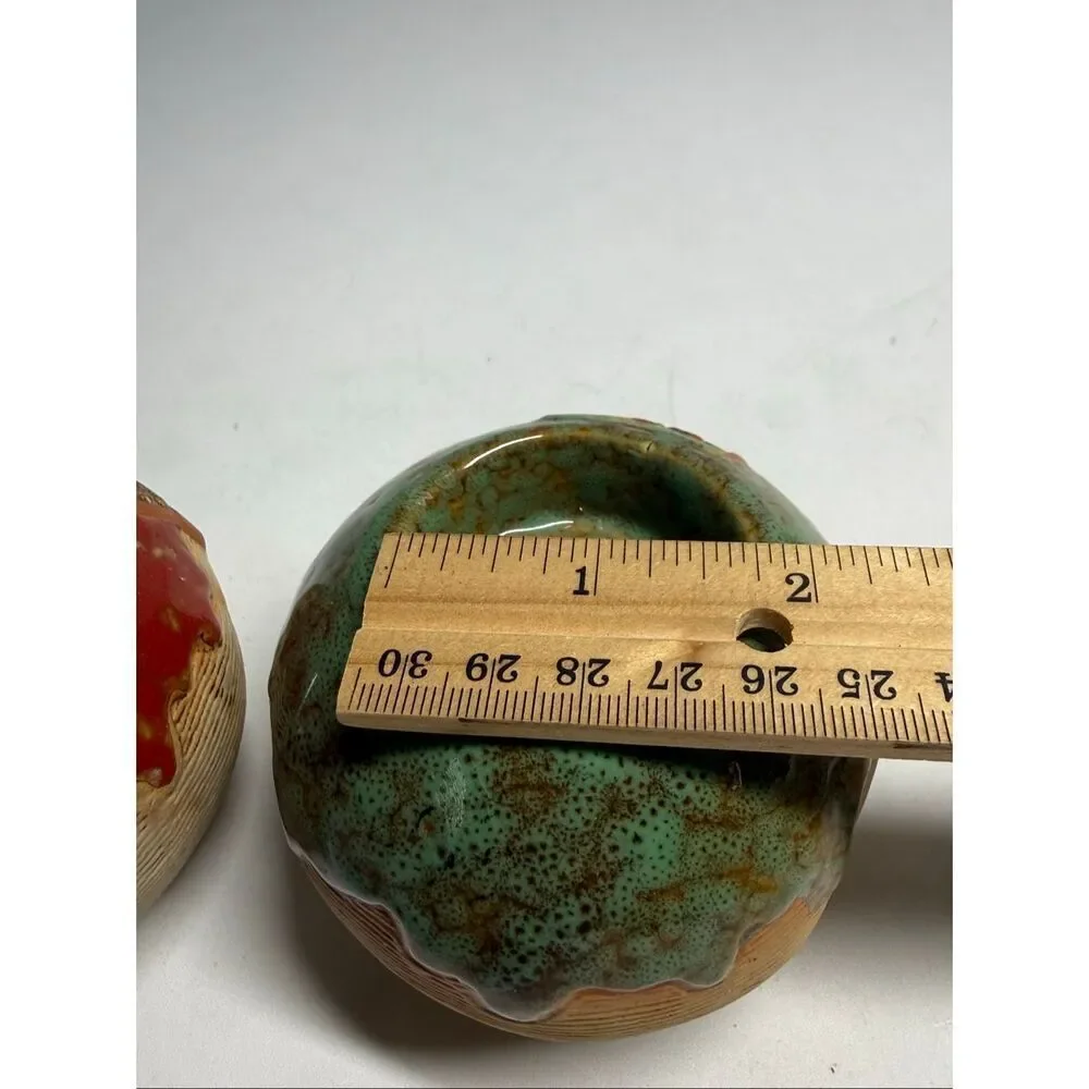 Elements 2 Stoneware Drip Glaze Candle Holders Imagine/ Believe Flower Plaques